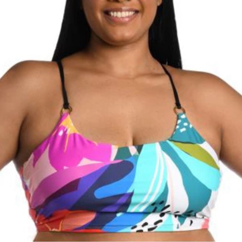La Blanca - Eclectic Shore Bikini Top - 22W NWT